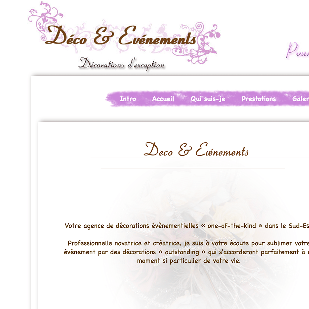 Deco&Events website